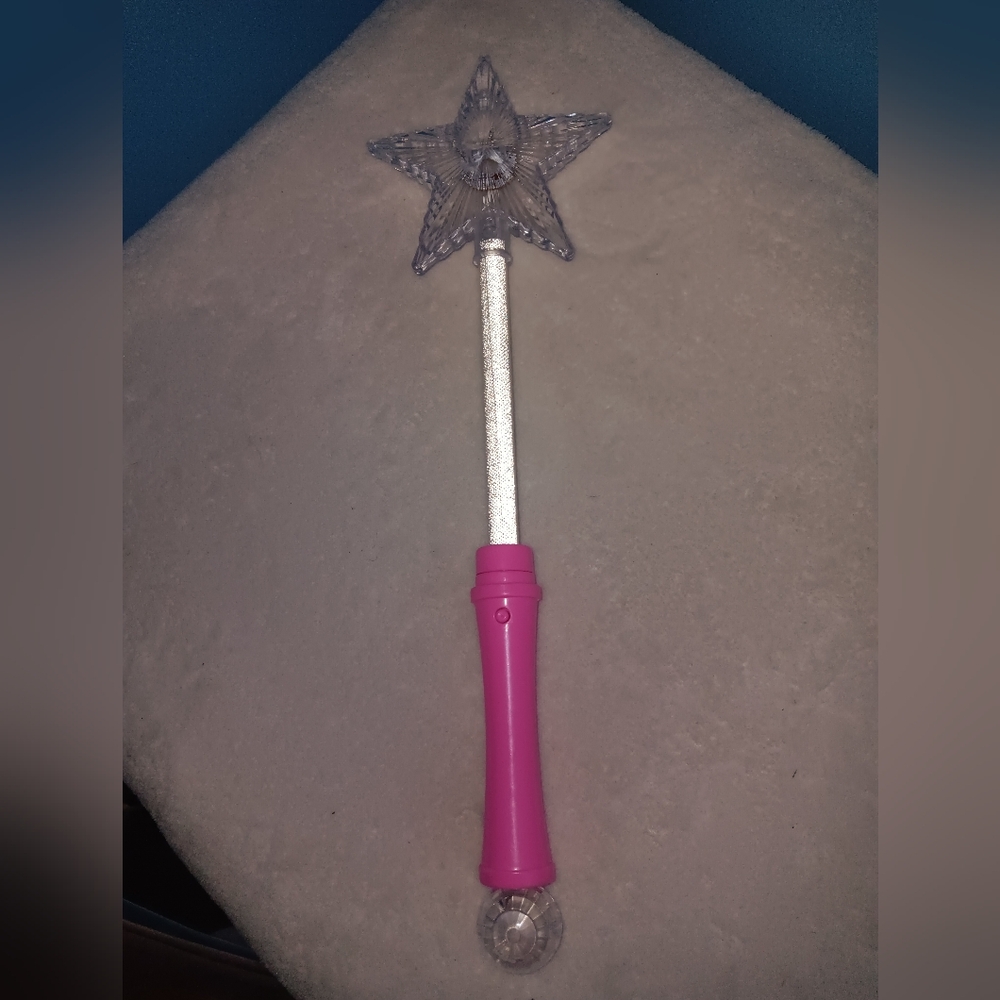 Pink and Clear Light Up Wand Pre-owned